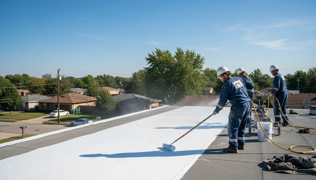 Commercial roof coating in Mellott, IN near me